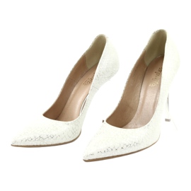 Escarpins Sur Une Epingle En Argent Espinto 391/63 blanc gris 3