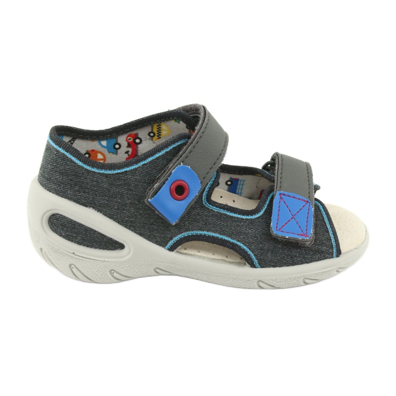 Befado chaussures pour enfants pu 065X132 bleu gris 1