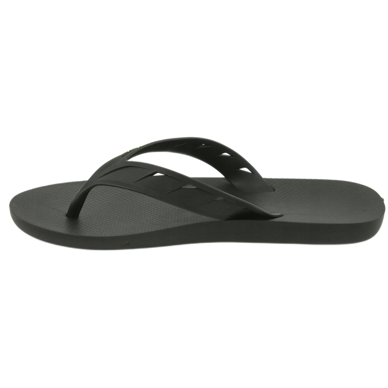 Black and Green Men's Tong-Flops Rider 11573 le noir 2