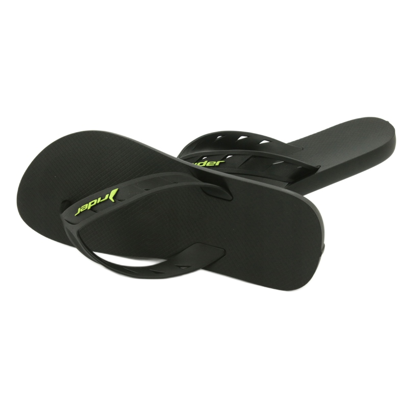 Black and Green Men's Tong-Flops Rider 11573 le noir 5