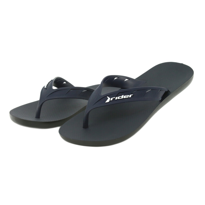 Rider Les tongs masculins blancs de la marine 11573 bleu 3