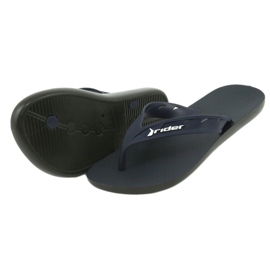 Rider Les tongs masculins blancs de la marine 11573 bleu 4