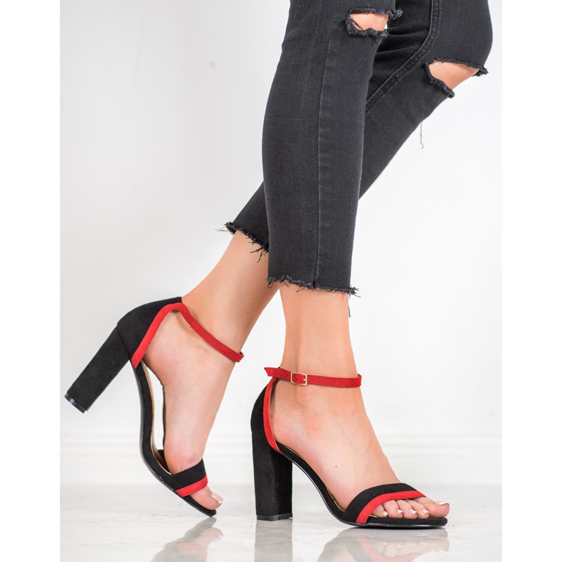 SHELOVET Sandales élégantes à talons hauts le noir 1