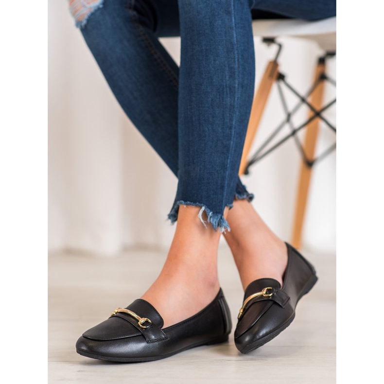 Fama Ballerine Décontractée Avec Ornement le noir 1