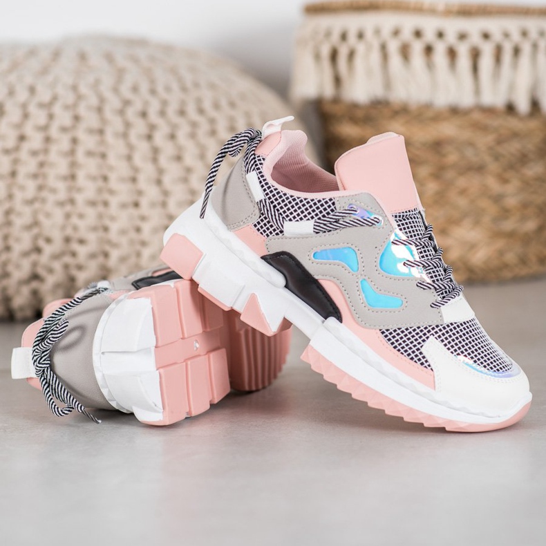 Seastar Baskets élégantes avec effet holo rose multicolore 2