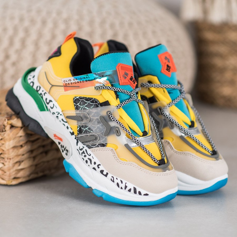 Seastar Baskets mode multicolore jaune 1