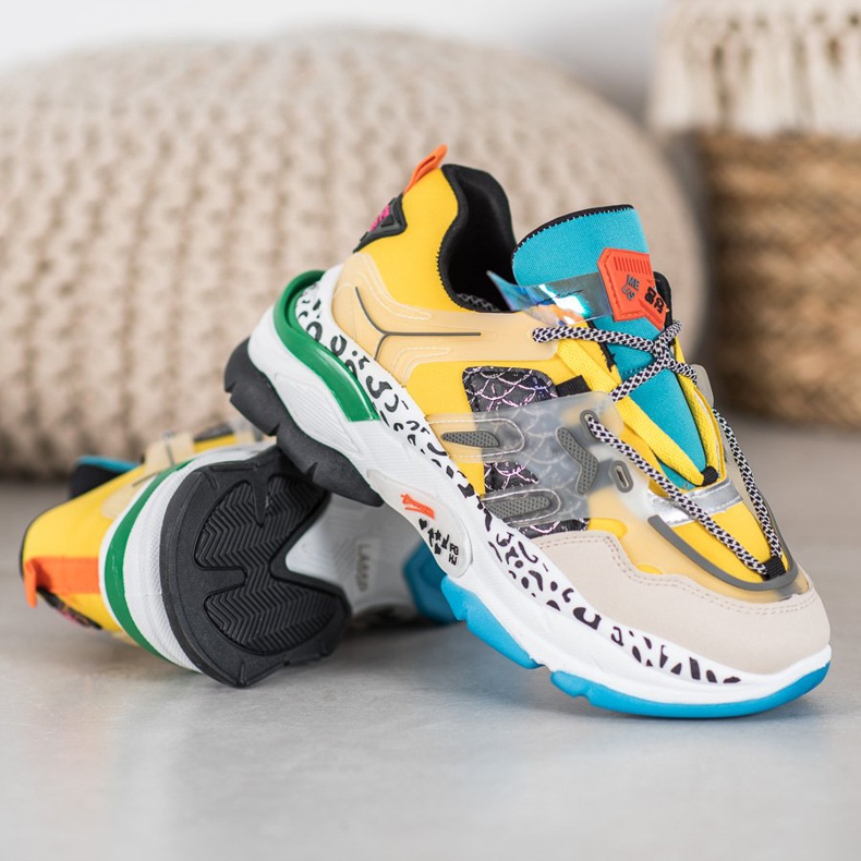 Seastar Baskets mode multicolore jaune 2