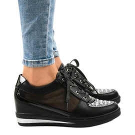 Baskets en mesh noir sur le coin TL-29 le noir 2