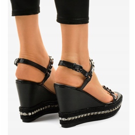 Sandales compensées noires à clous 1926 le noir 4
