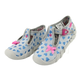 Chaussures enfant Befado 110P380 bleu rose gris 3