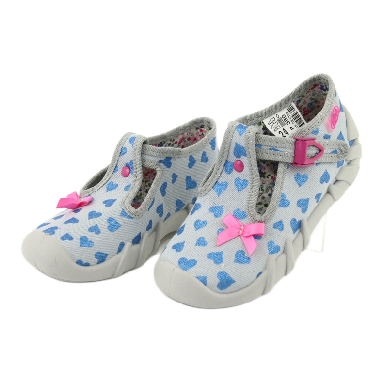 Chaussures enfant Befado 110P380 bleu rose gris 3