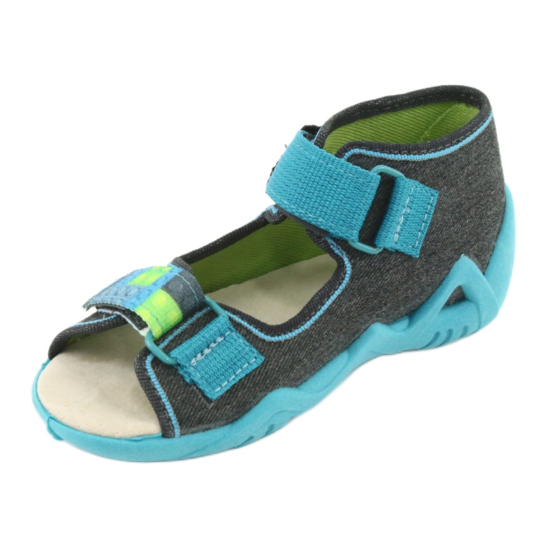 Chaussures enfant Befado jaune 350P006 bleu gris vert 2