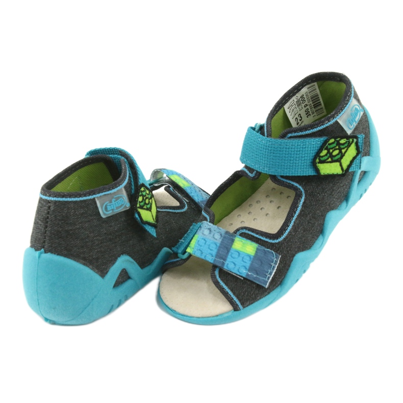 Chaussures enfant Befado jaune 350P006 bleu gris vert 4