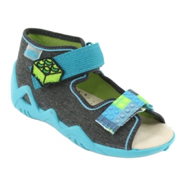 Chaussures enfant Befado jaune 350P006 bleu gris vert 1