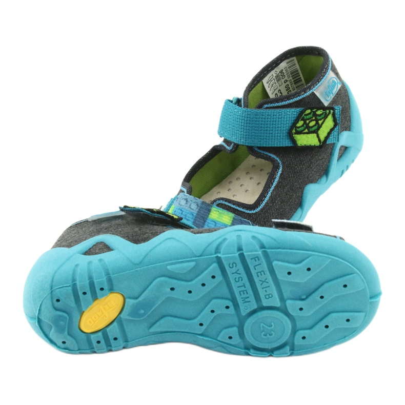 Chaussures enfant Befado jaune 350P006 bleu gris vert 5