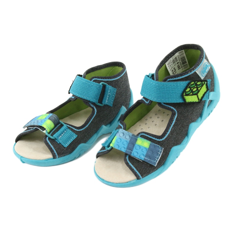 Chaussures enfant Befado jaune 350P006 bleu gris vert 3