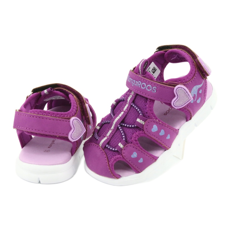 KangaRoos Sandales filles avec coeurs Kangourous 02035 violet rose gris 4 KangaRoos Sandales filles avec coeurs Kangourous 02035 violet rose gris 4