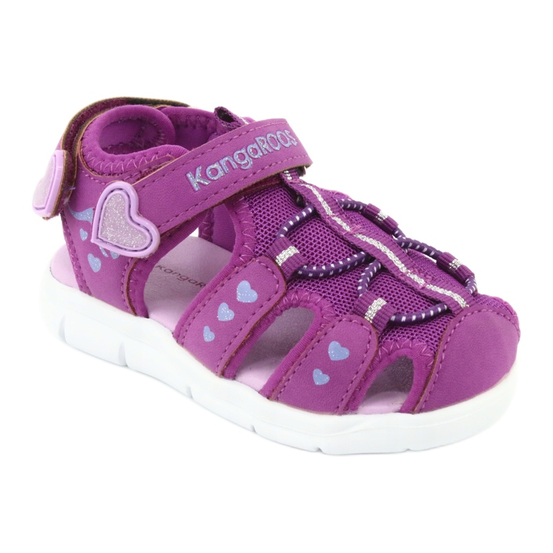 KangaRoos Sandales filles avec coeurs Kangourous 02035 violet rose gris 1 KangaRoos Sandales filles avec coeurs Kangourous 02035 violet rose gris 1