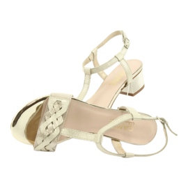Gamis Sandales en cuir pour femmes beige / or 3936 5 Gamis Sandales en cuir pour femmes beige / or 3936 5
