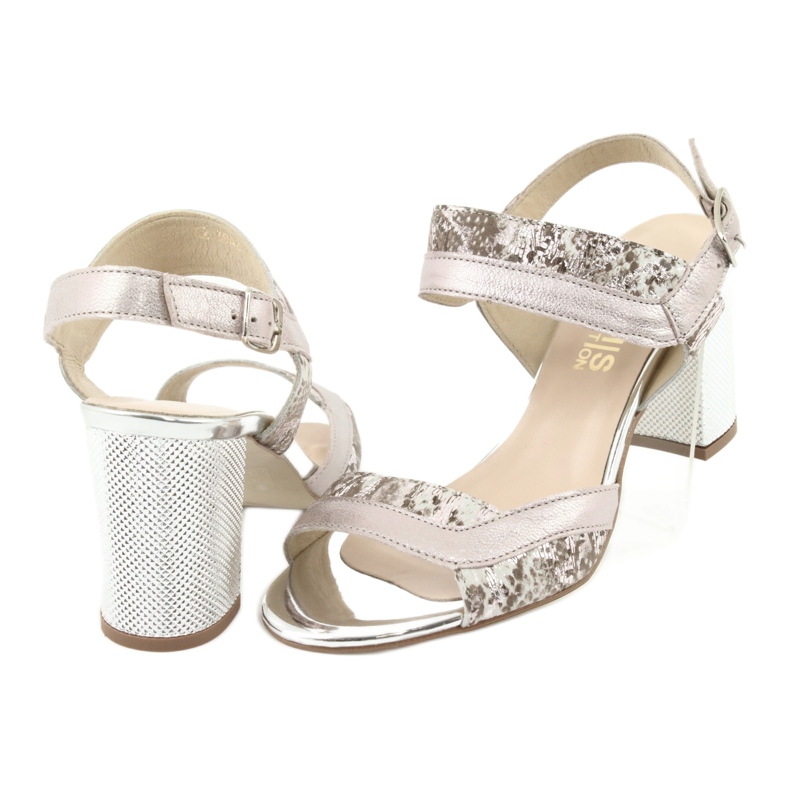 Sandales sur le poste Gamis 3942 beige rose argent 4 Sandales sur le poste Gamis 3942 beige rose argent 4