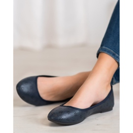 Fama Ballerines À Motif Ajouré bleu 2