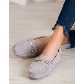 Seastar Mocassins en daim élégants gris 3