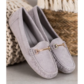 Seastar Mocassins en daim élégants gris 1