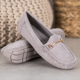 Seastar Mocassins en daim élégants gris 4