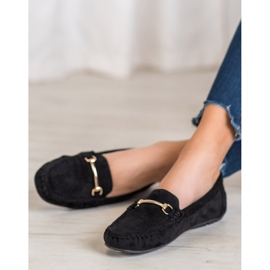 Seastar Mocassins en daim élégants le noir 2