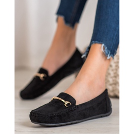 Seastar Mocassins en daim élégants le noir 1