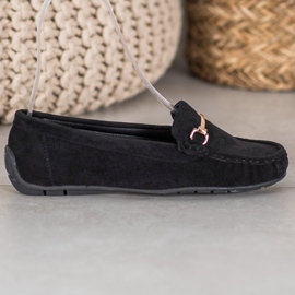 Seastar Mocassins en daim élégants le noir 3