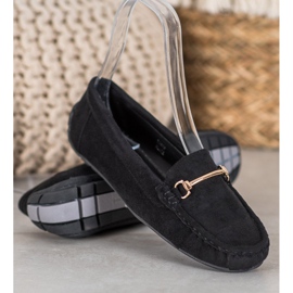 Seastar Mocassins en daim élégants le noir 4