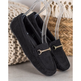 Seastar Mocassins en daim élégants le noir 5