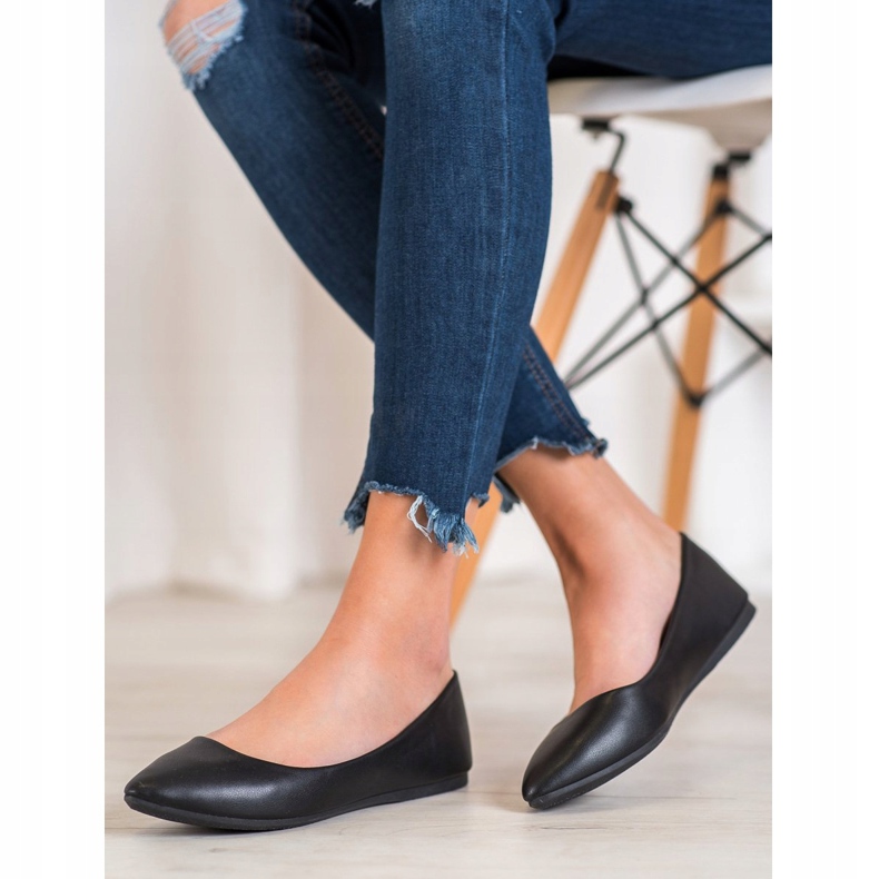 Seastar Ballerines noires avec cuir écologique le noir 1 Seastar Ballerines noires avec cuir écologique le noir 1