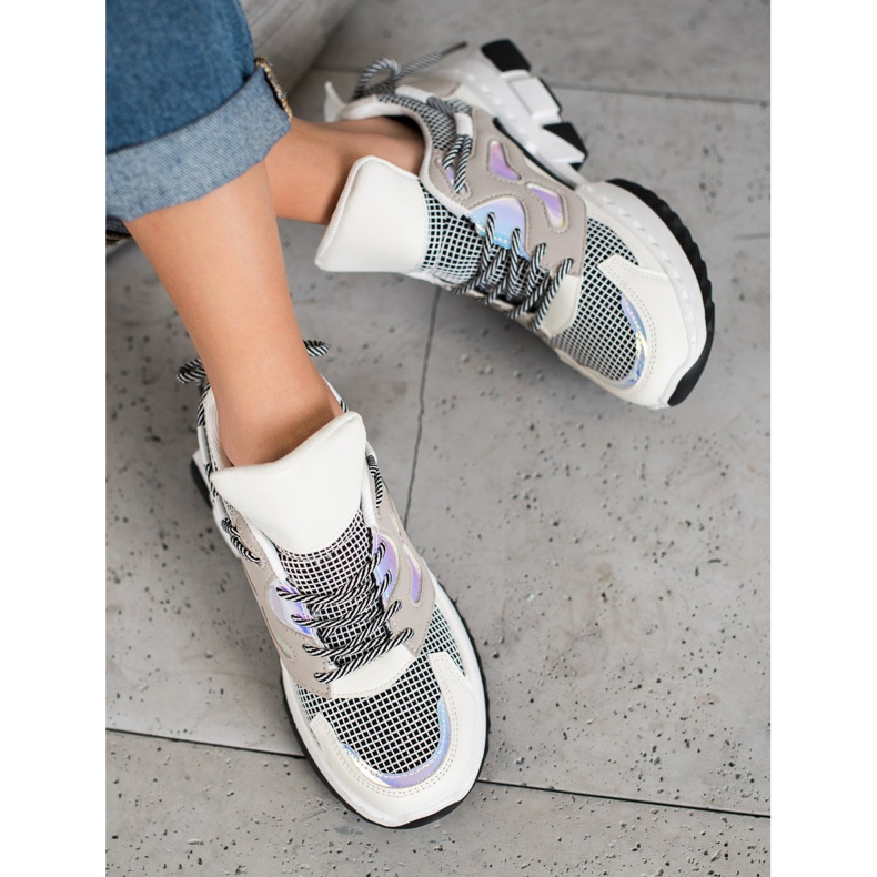 Seastar Baskets élégantes avec effet holo blanc multicolore 1