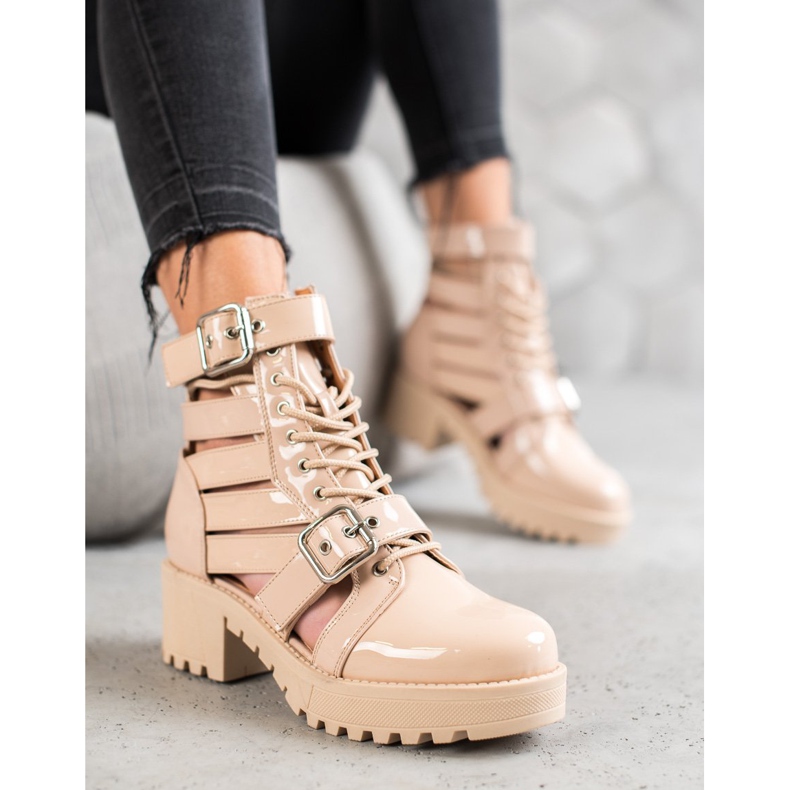 Seastar Bottes de mode laquées brun 2