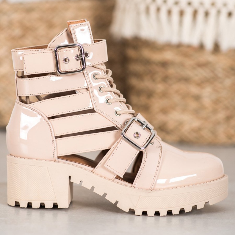 Seastar Bottes de mode laquées brun 1