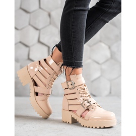 Seastar Bottes de mode laquées brun 6
