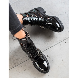 Seastar Bottes de mode laquées le noir 2