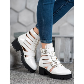 Seastar Bottes de mode laquées blanche 4