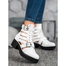 Seastar Bottes de mode laquées blanche 3