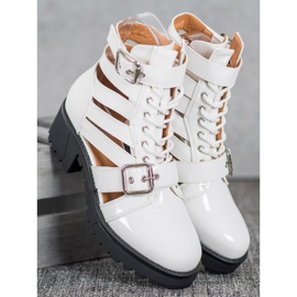 Seastar Bottes de mode laquées blanche 5