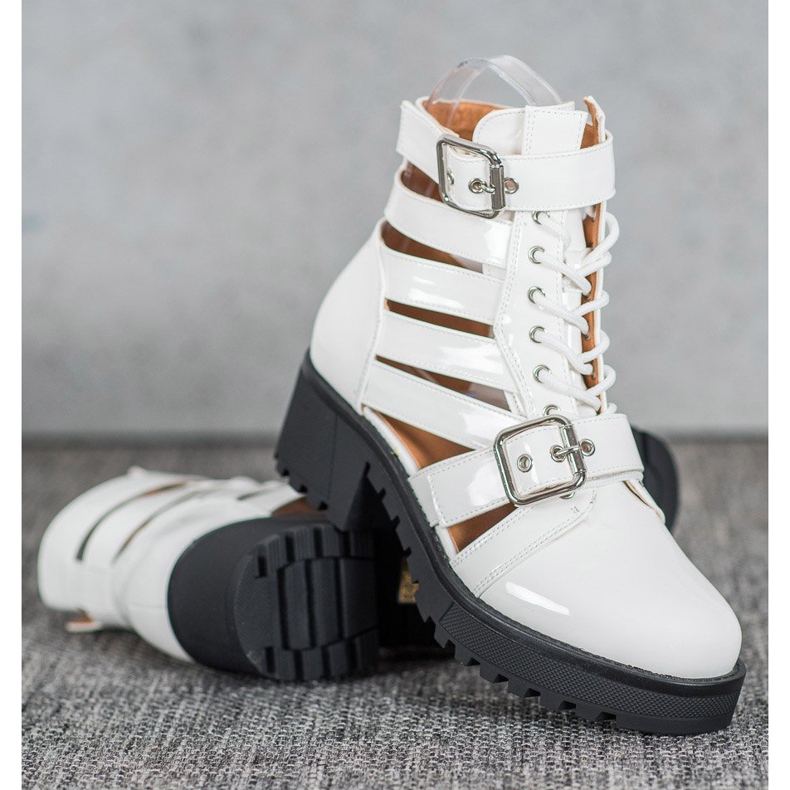 Seastar Bottes de mode laquées blanc 1