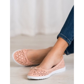 SHELOVET Ballerine Ajourée Avec Un Noeud brun 2