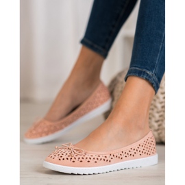 SHELOVET Ballerine Ajourée Avec Un Noeud brun 1