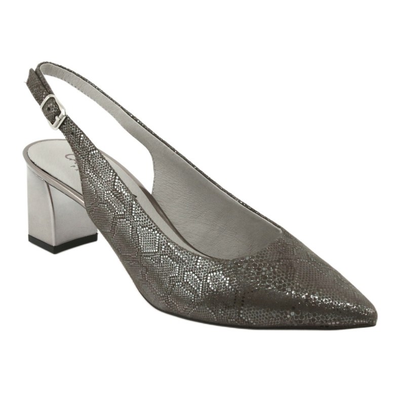 Caprice 29605 Sandales féminines sur le pilier, gris brillant 1