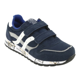 Chaussures de sport garçon Grenade American Club ES02 blanc bleu marine bleu gris 1