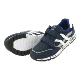 Chaussures de sport garçon Grenade American Club ES02 blanche bleu marin bleu gris 5