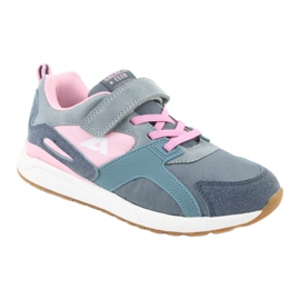 Chaussures de sport American Club BS12 bleues rose gris 1