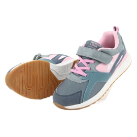Chaussures de sport American Club BS12 bleues rose gris 5